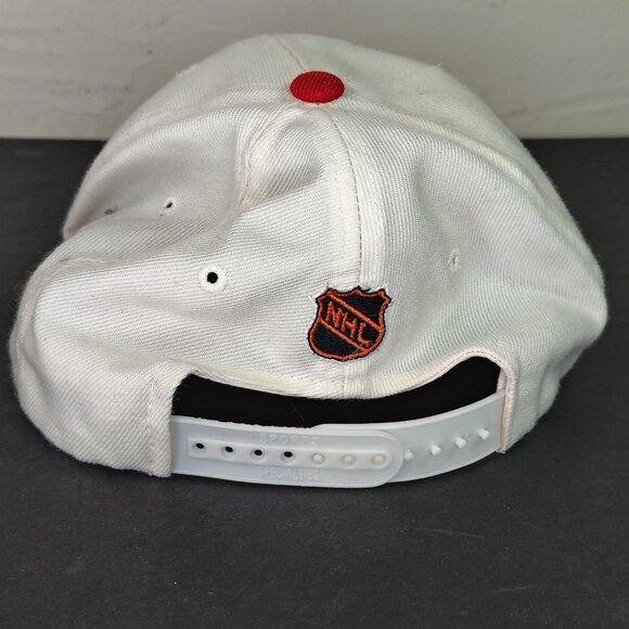 VINTAGE Detroit Red Wings Sports Specialties Hat Cap Snap Back Shadow Logo White - Picture 8 of 13